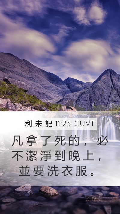 利 未 記 11:25 CUVT Bible Verse Image