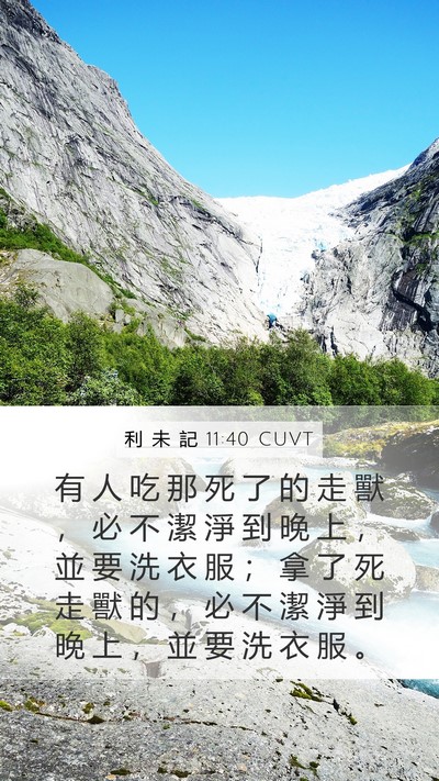 利 未 記 11:40 CUVT Bible Verse Image