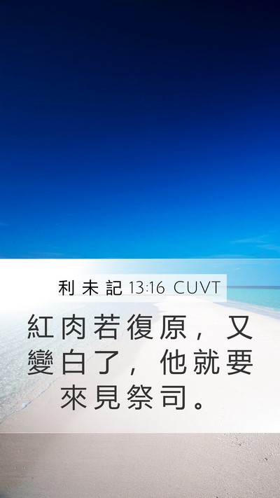 利 未 記 13:16 CUVT Mobile Phone Wallpaper - 紅 肉 若 復 原 ， 又 變 白 了 ， 他 - Mobile Bible Verse Wallpaper
