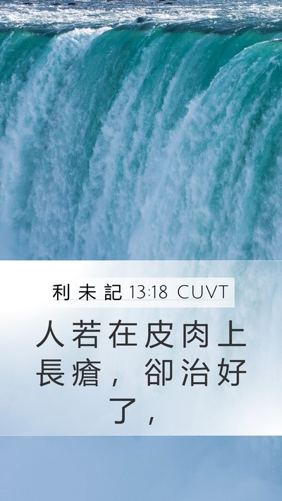 利 未 記 13:18 CUVT Mobile Phone Wallpaper - 人 若 在 皮 肉 上 長 瘡 ， 卻 治 好 - Mobile Bible Verse Wallpaper