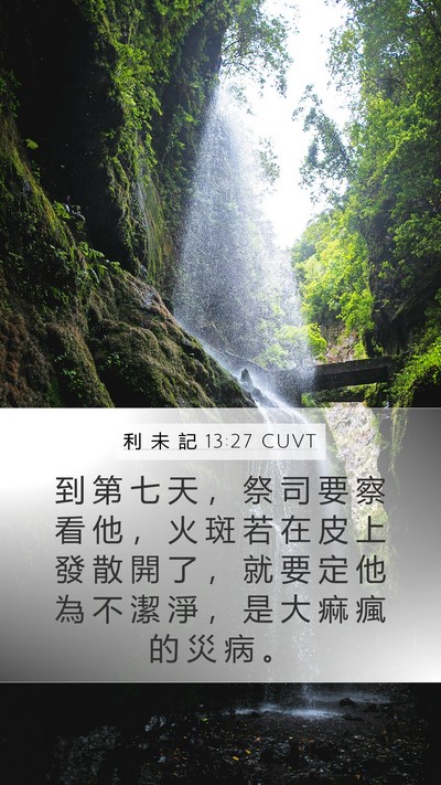 利 未 記 13:27 CUVT Bible Verse Image