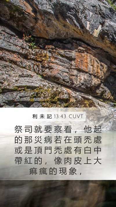利 未 記 13:43 CUVT Bible Verse Image