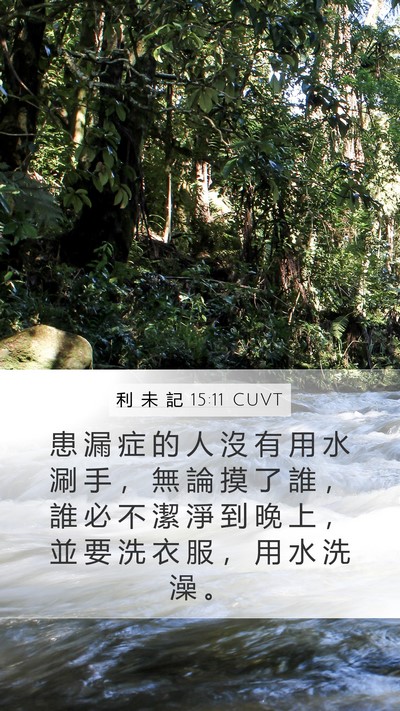 利 未 記 15:11 CUVT Bible Verse Image