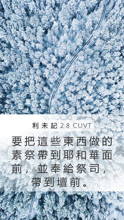 利 未 記 2:8 CUVT Mobile Phone Wallpaper - 要 把 這 些 東 西 做 的 素 祭 帶 到 - Mobile Bible Verse Wallpaper