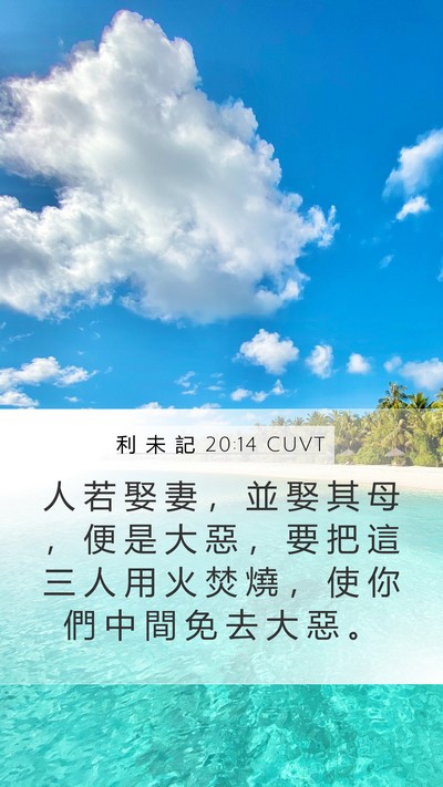 利 未 記 20:14 CUVT Bible Verse Image
