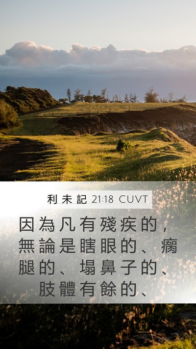 利 未 記 21:18 CUVT Bible Verse Image