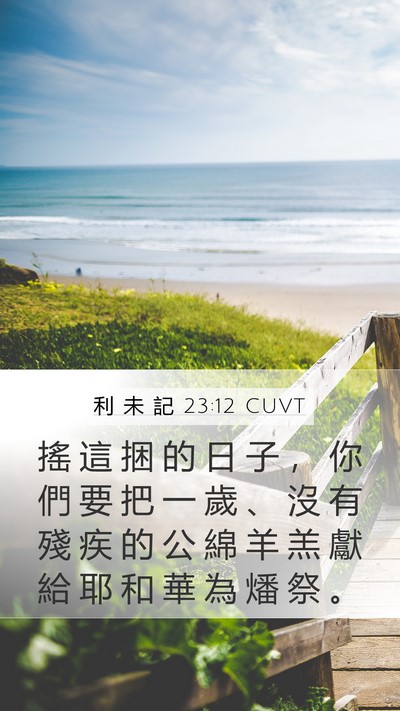 利 未 記 23:12 CUVT Bible Verse Image