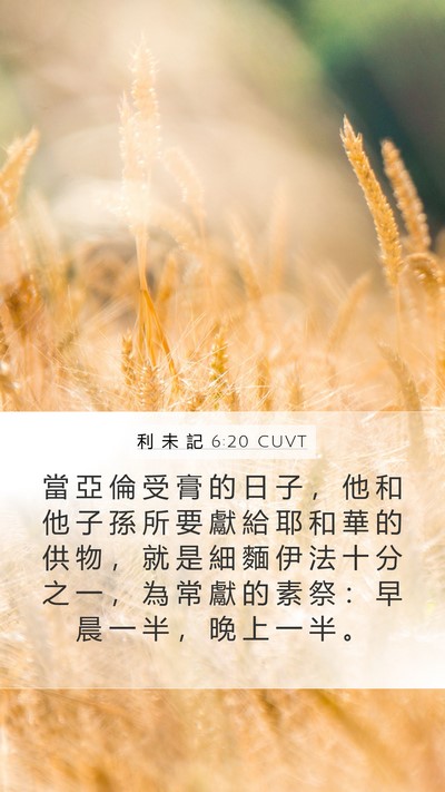 利 未 記 6:20 CUVT Bible Verse Image