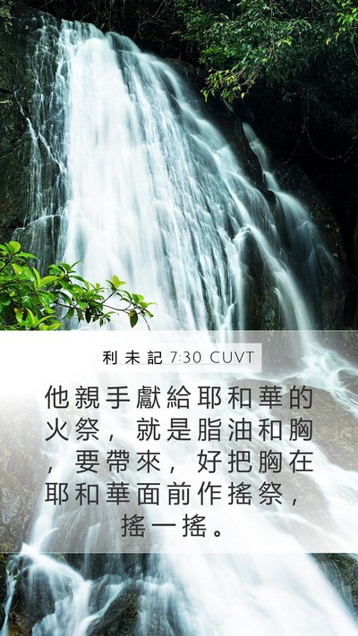 利 未 記 7:30 CUVT Bible Verse Image