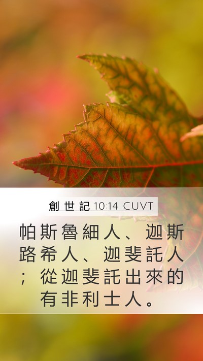創 世 記 10:14 CUVT Bible Verse Image