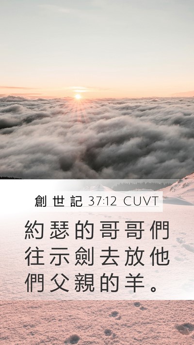 創 世 記 37:12 CUVT Mobile Phone Wallpaper - 約 瑟 的 哥 哥 們 往 示 劍 去 放 他 - Mobile Bible Verse Wallpaper