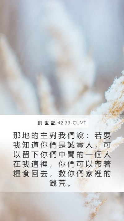 創 世 記 42:33 CUVT Bible Verse Image
