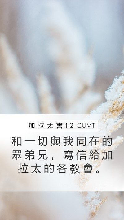 加 拉 太 書 1:2 CUVT Bible Verse Image