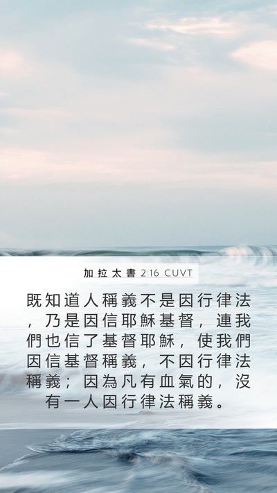 加 拉 太 書 2:16 CUVT Bible Verse Image