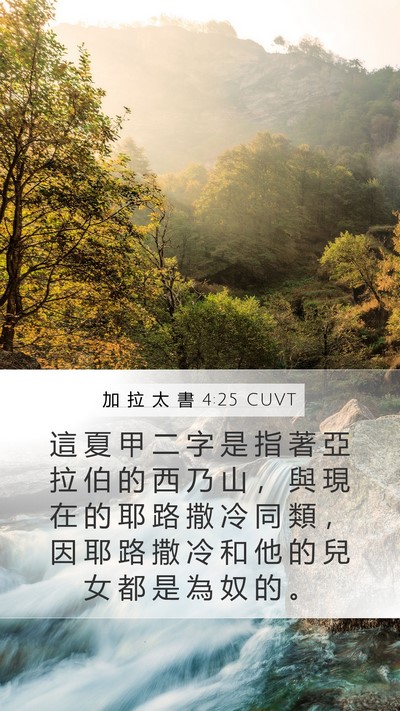加 拉 太 書 4:25 CUVT Bible Verse Image