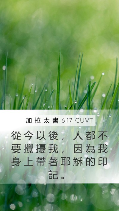 加 拉 太 書 6:17 CUVT Bible Verse Image