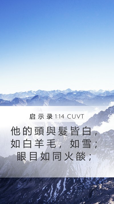 启 示 录 1:14 CUVT Bible Verse Image