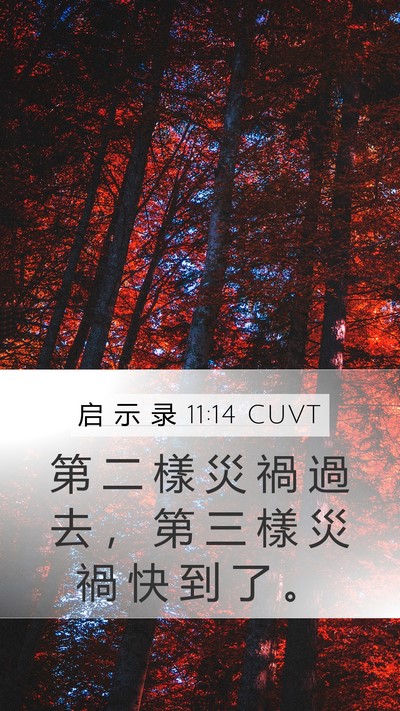 启 示 录 11:14 CUVT Bible Verse Image