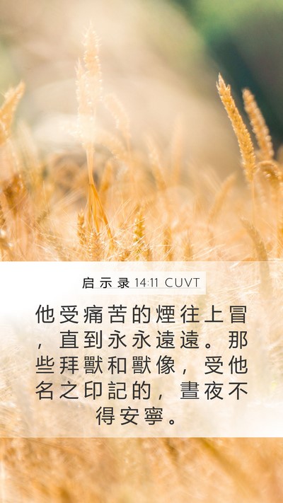 启 示 录 14:11 CUVT Bible Verse Image