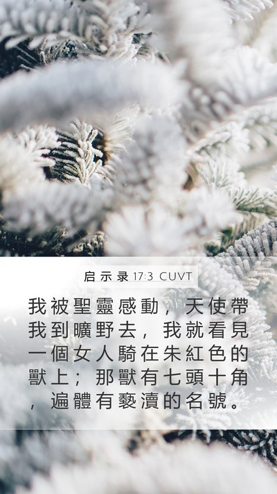 启 示 录 17:3 CUVT Bible Verse Image