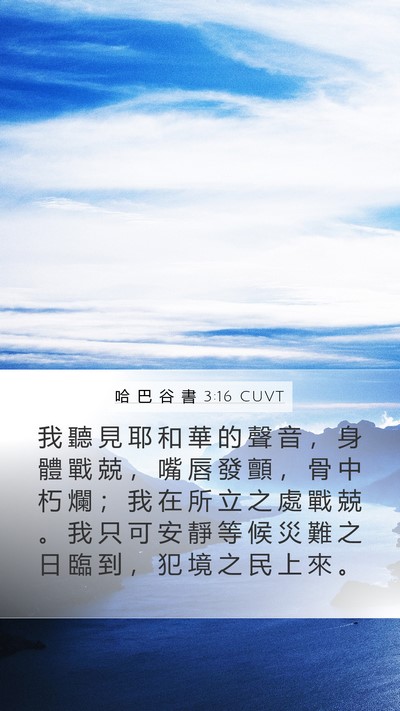 哈 巴 谷 書 3:16 CUVT Bible Verse Image