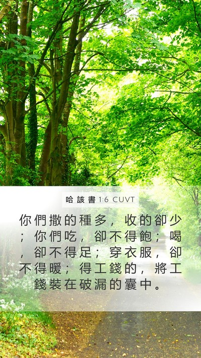 哈 該 書 1:6 CUVT Bible Verse Image