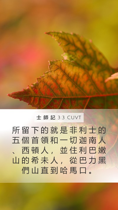 士 師 記 3:3 CUVT Bible Verse Image