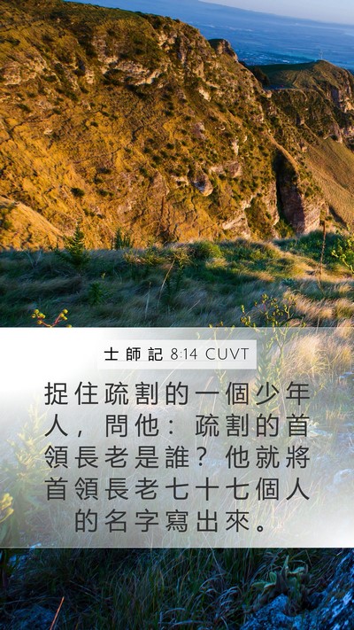 士 師 記 8:14 CUVT Bible Verse Image