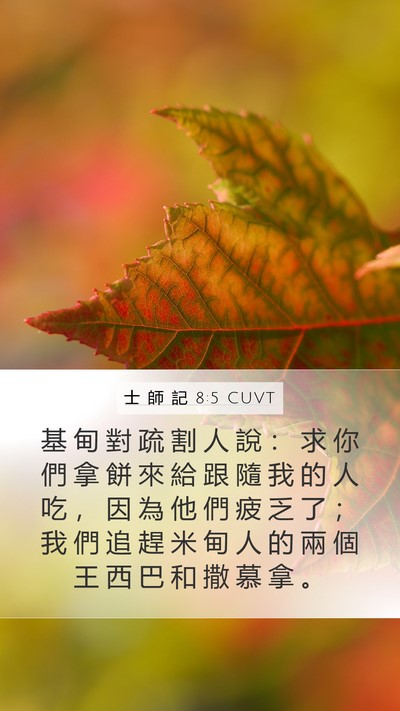 士 師 記 8:5 CUVT Bible Verse Image
