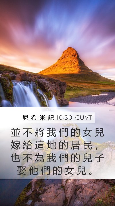 尼 希 米 記 10:30 CUVT Bible Verse Image