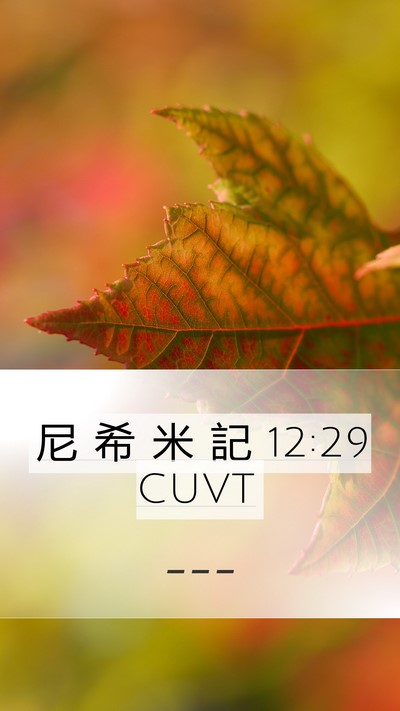 尼 希 米 記 12:29 CUVT Mobile Phone Wallpaper -  - Mobile Bible Verse Wallpaper