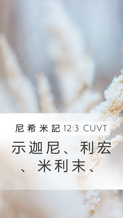 尼 希 米 記 12:3 CUVT Bible Verse Image