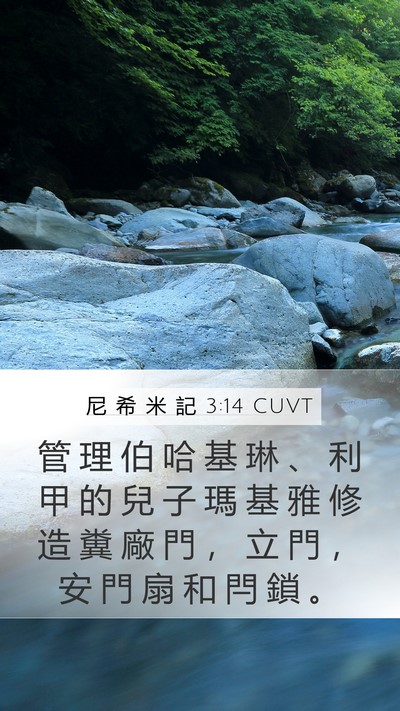 尼 希 米 記 3:14 CUVT Bible Verse Image