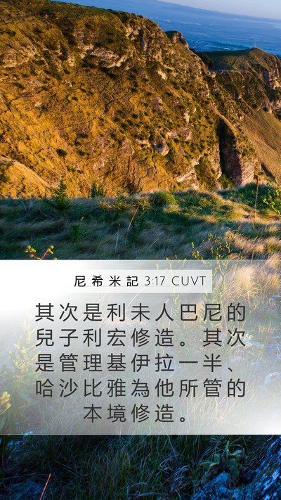 尼 希 米 記 3:17 CUVT Bible Verse Image