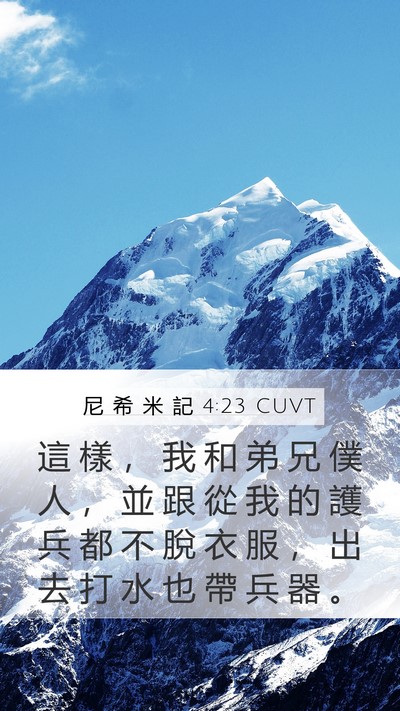 尼 希 米 記 4:23 CUVT Bible Verse Image