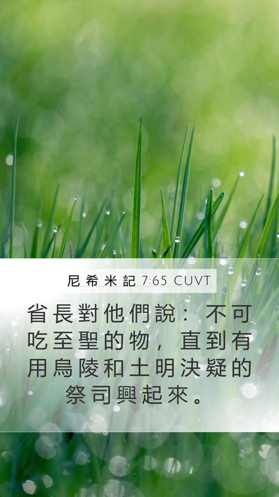 尼 希 米 記 7:65 CUVT Bible Verse Image
