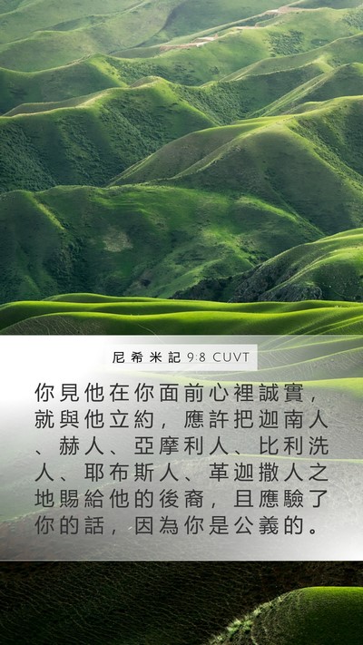 尼 希 米 記 9:8 CUVT Bible Verse Image
