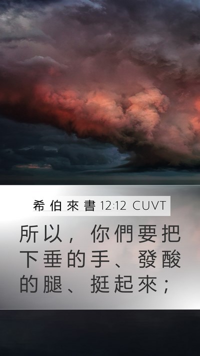 希 伯 來 書 12:12 CUVT Bible Verse Image