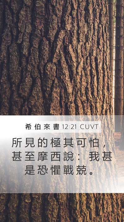 希 伯 來 書 12:21 CUVT Bible Verse Image
