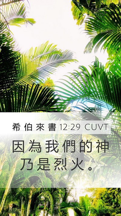 希 伯 來 書 12:29 CUVT Bible Verse Image