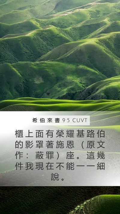 希 伯 來 書 9:5 CUVT Bible Verse Image
