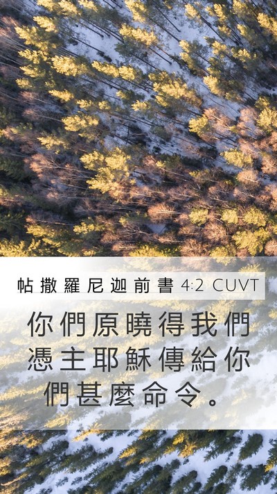 帖 撒 羅 尼 迦 前 書 4:2 CUVT Bible Verse Image