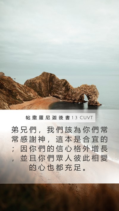 帖 撒 羅 尼 迦 後 書 1:3 CUVT Bible Verse Image