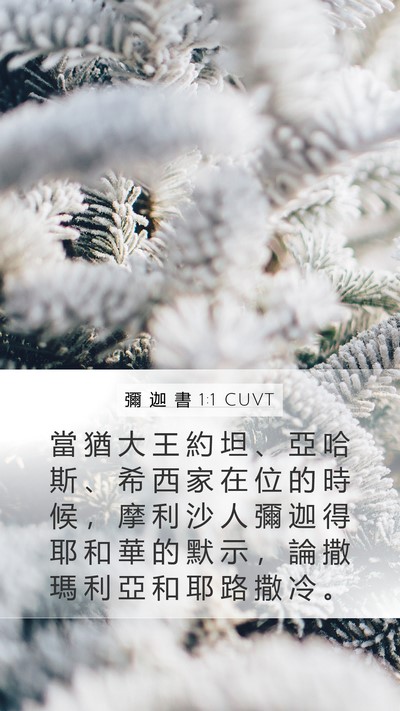 彌 迦 書 1:1 CUVT Bible Verse Image