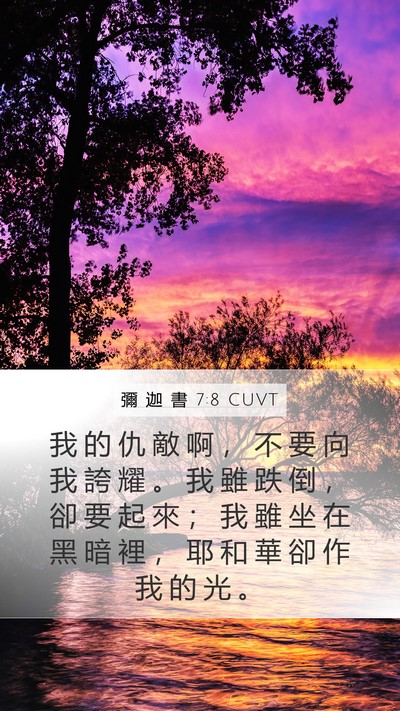 彌 迦 書 7:8 CUVT Bible Verse Image