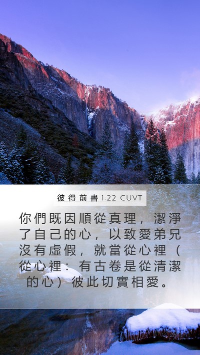 彼 得 前 書 1:22 CUVT Bible Verse Image
