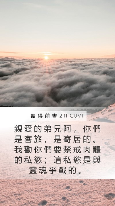 彼 得 前 書 2:11 CUVT Bible Verse Image