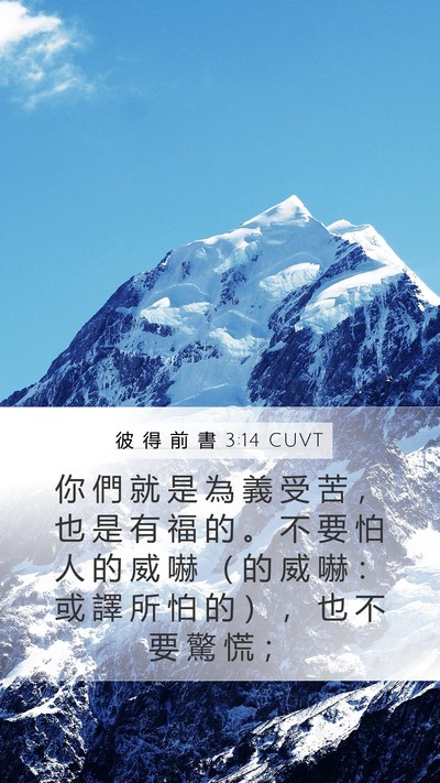 彼 得 前 書 3:14 CUVT Bible Verse Image