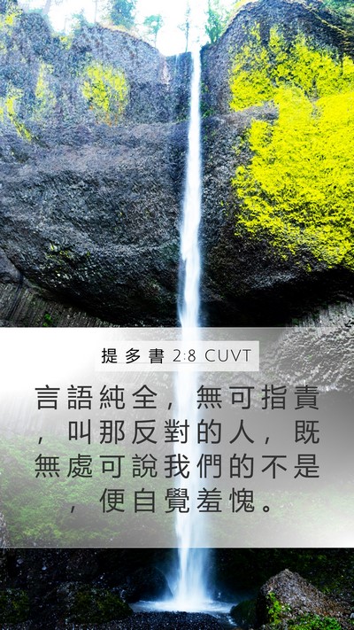 提 多 書 2:8 CUVT Bible Verse Image