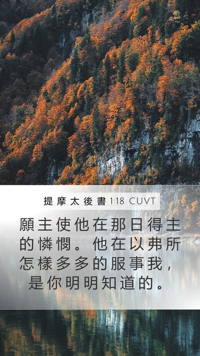 提 摩 太 後 書 1:18 CUVT Bible Verse Image